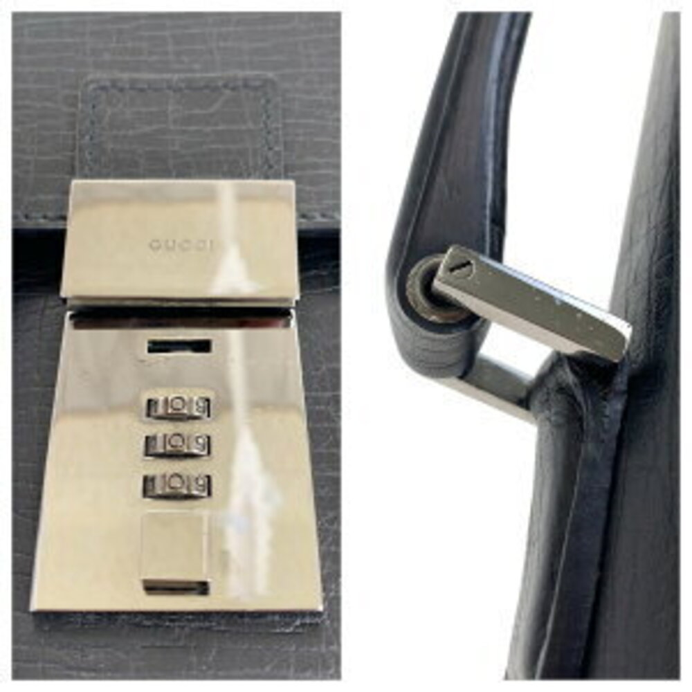 Gucci black leather briefcase - Picture 5 of 10